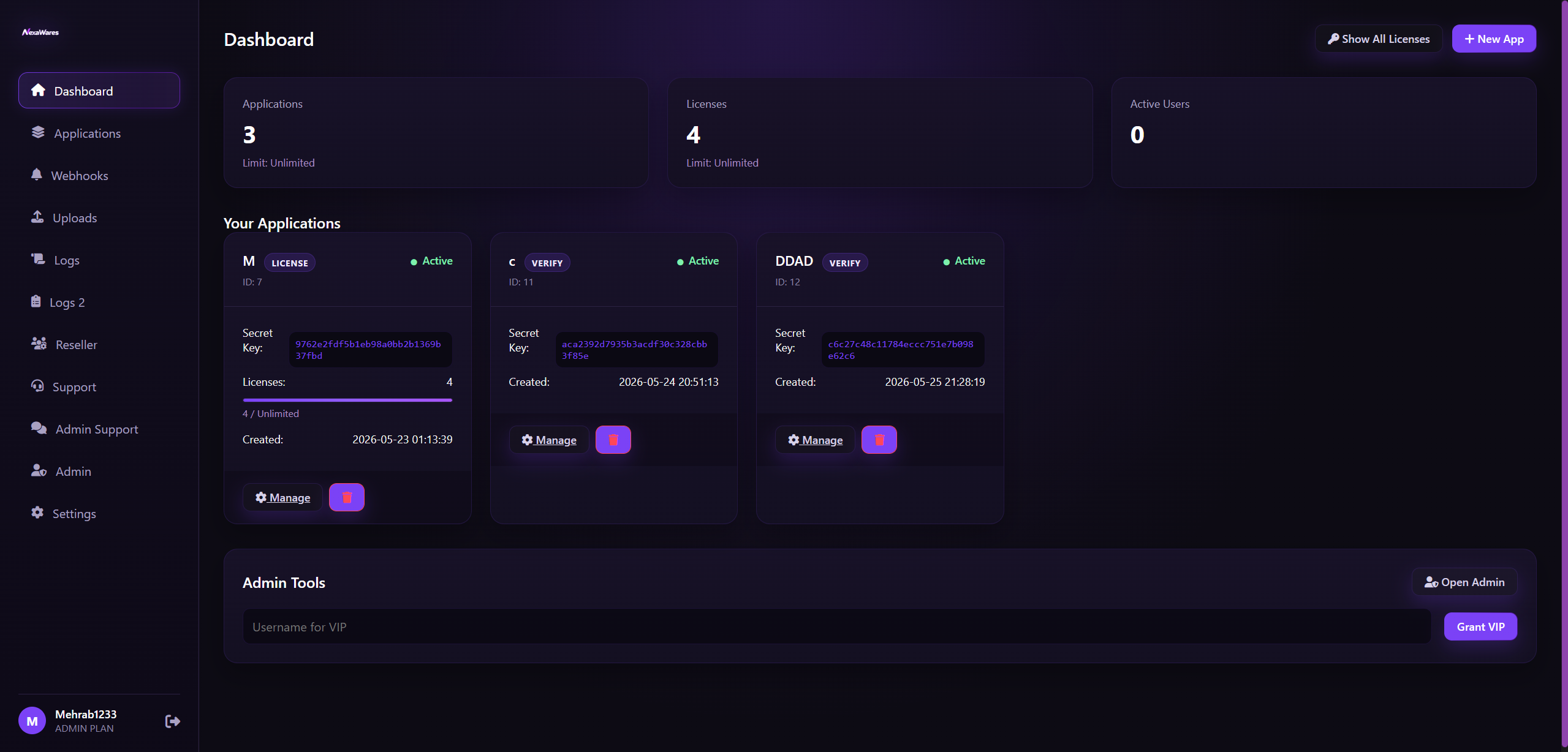 NEXA Wares Dashboard
